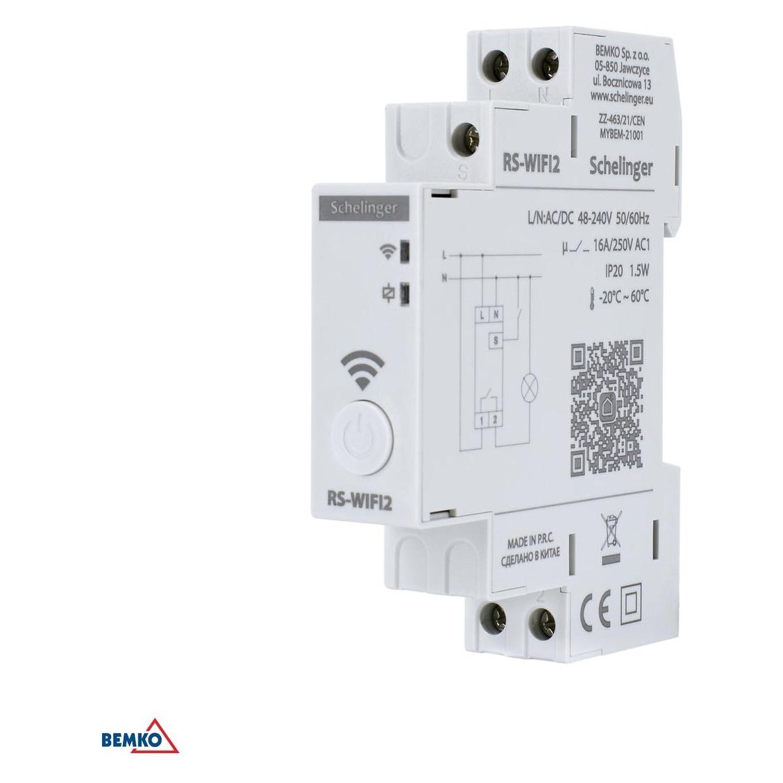 Bemko Astronomiczny Programator Czasowy 1-Kanałowy Wifi 48-240V A26-Rs-Wifi2 (SCHELINGER)