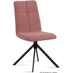 ESSZIMMERSTUHL (2er-Set) Drona 47x92x60 Schwarz/Rosewood