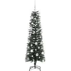 vidaXL, Weihnachtsbaum, Jasper (mit LEDs und Silberkugeln) (150 cm)