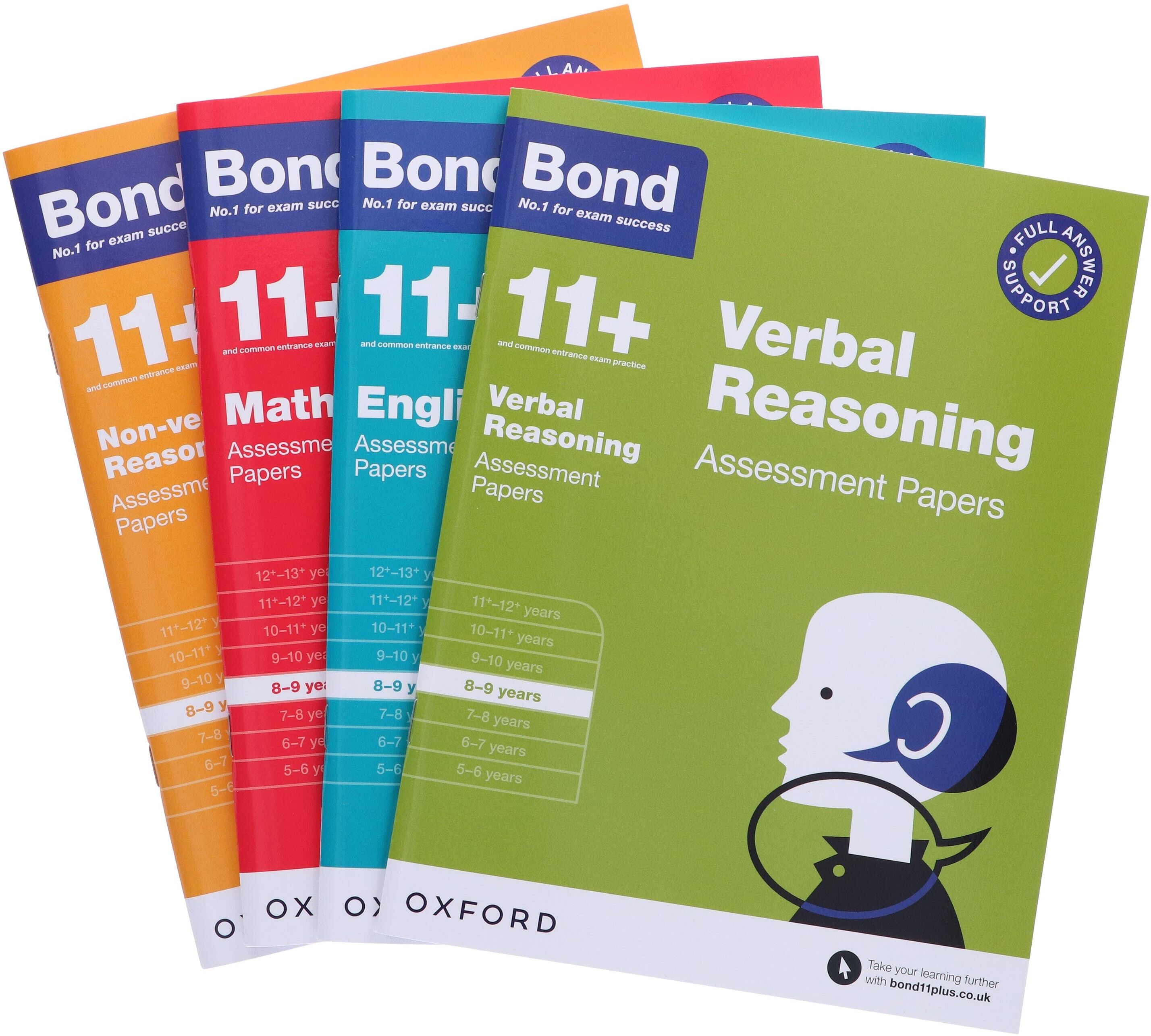 Bond 11+ Assessment Papers (Year 8-9) 4 Books Collection Set By Oxford - Paperback Oxford University Press