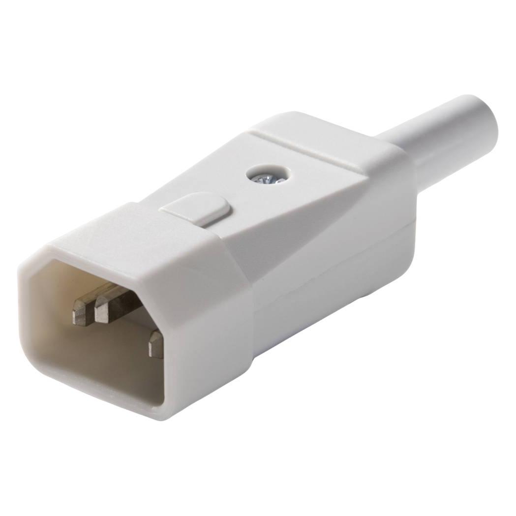 Kaiser 249/sw Kaltgeräte-Steckverbinder 249 Stecker, gerade Gesamtpolzahl: 2 + P (249/sw)