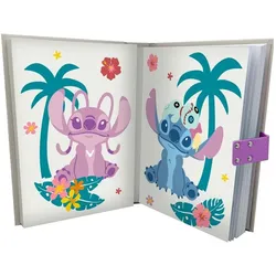Kids Euroswan, Heft + Block, Disney Stitch secret diary code (21x15,5 cm, Harter Einband)
