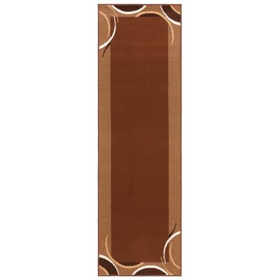 Läufer OTTO HOME "Noah" Gr. 11, braun, B:70cm H:7mm L:230cm, Kunstfaser, Teppiche, Läufer, mit Bordüre, Läufer, Brücke, Kurzflor, verspieltes Design, elegant