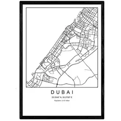 POSTER Dublin Stadtkarte – Nordisch A4 Rahmenlos