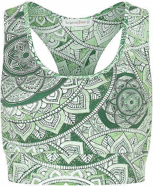 SPIRIT OF OM Damen Sport-BH Flow hellgrün   L W