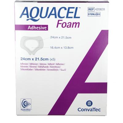 Aquacel Foam adhäsiv Sakral 21,5x24 cm Verband 5 St