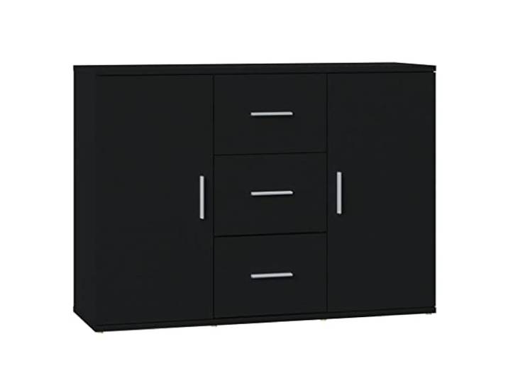 vidaXL Sideboard Schrank Anrichte Kommode Beistellschrank Mehrzweckschrank Standschrank Wohnzimmerschrank Schwarz 91x29,5x65cm Holzwerkstoff