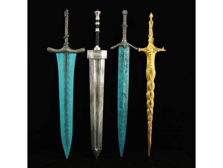 Épée de 100 cm, Épée de la Lune Sacrée, Épée de la Lune Noire, Épée de jeu japonais, Épée de grande taille, Épée en plastique, Ornement de bureau pour cosplay, Artisanat