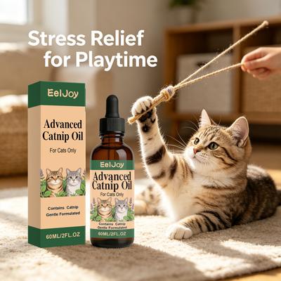 Happy Pet Pantry Natural Cat Calming Catnip Oil Drops For Cat Anxiety Relief, Stress Reduction & Behavioral Balance Natural Cat Calming Catnip Oil Drops For Cat Anxiety Relief, Stress Reduction & Behavioral Balance