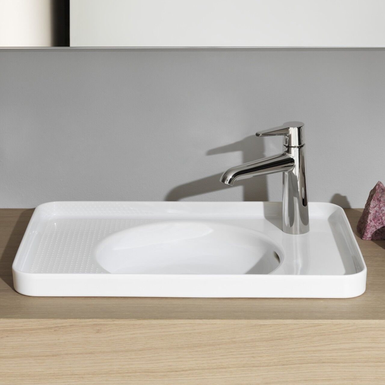 LAUFEN Einbau-Waschtisch von oben Val 360x550x145, ohne Hahnloch, ohne Überlauf, weiss matt H8172817571121