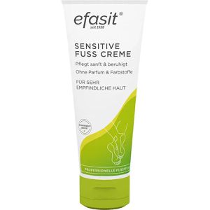 efasit Fußcreme Sensitive, feuchtigkeitsspendend, für empfindliche und trockene Haut, mit Urea & Glycerin, 75 ml