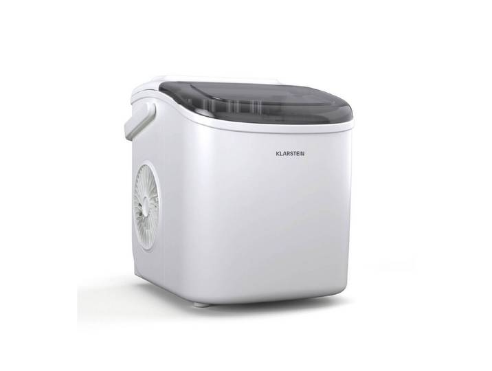 Klarstein Eiswürfelmaschine Caldwell Eiswürfelbereiter, Bulleteis für Zuhause 12kg/Tag LED Display 1,3 L Eiswürfelbereiter