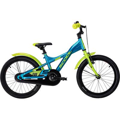 Kinderfahrrad S’COOL "S'COOL XXlite 18-1S - Blue/Lime" Gr. 26, blau (blau, lime), Fahrräder, Kinder, 26cm, 18 Zoll (45,72cm), Stützräder montierbar