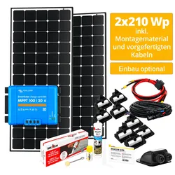 CamperPower Solar Komplettset 2x 200 Wp mit Victron Regler & App – Plug & Play für Wohnmobil