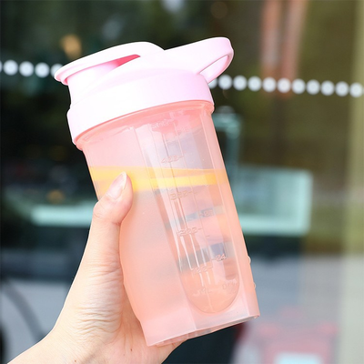 Inspire Daily Merch Milkshake Cup Sports Plastic Water Cup, Shake Cup Fitness Bottle, Protein Powder Cup pink