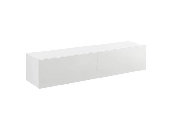 Étagère murale design meuble support TV avec 2 tiroirs 140 cm blanc 03_0005187