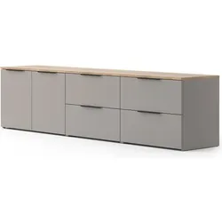Vicco, Wohnwand, Wohnwand Wido, Greige/Sonoma, 3 Teile (80 x 40 x 50 cm)