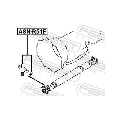 FEBEST Gelenk, Längswelle ASN-R51F vorne für NISSAN