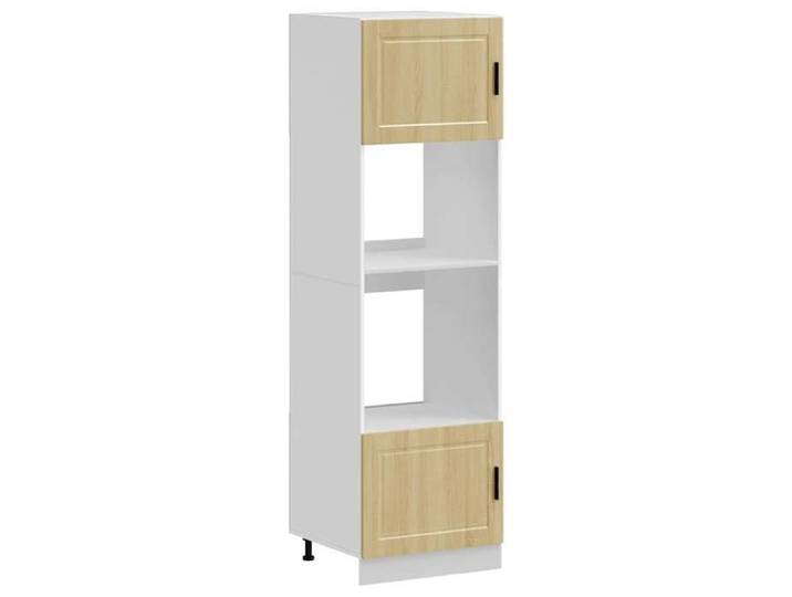 (SOLDE d'été)Armoires de four/Colonne de cuisine - 2 pcs Porto - Pieds réglable - chêne sonoma bois d'ingénierie Aspect