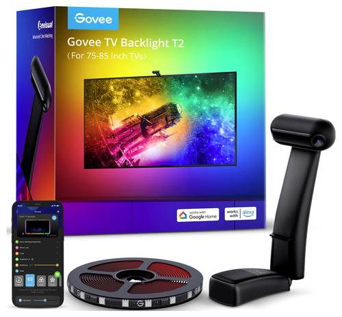 Govee Envisual TV Backlight T2 with Dual Cameras 55 - 65 H605C311 LED-Lichtleisten-Komplettset 12 V, 100 V, 240V RGB 1 Set