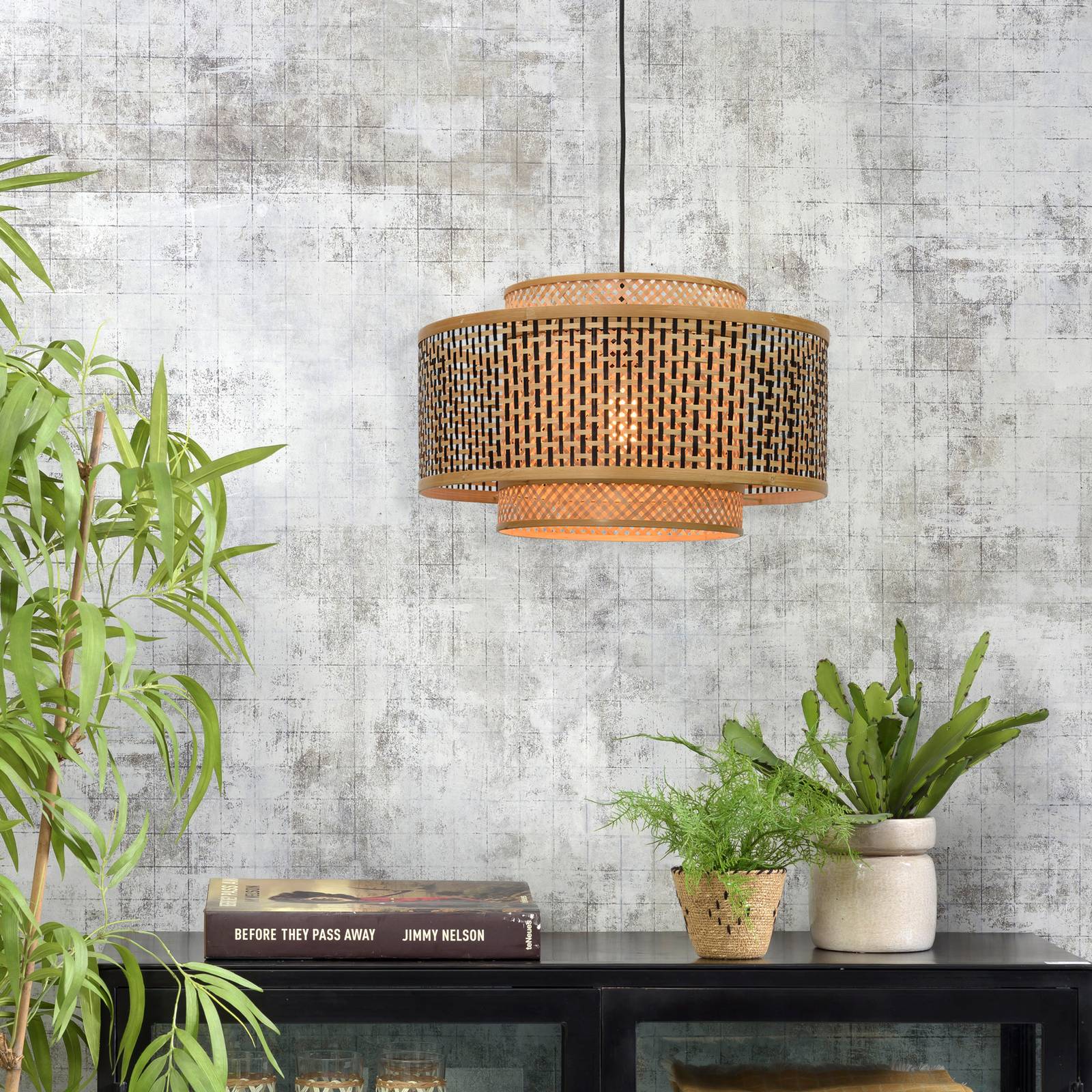 Good & Mojo Pendant Light Bhutan, dimmable, Light wood, Living / Dining Room, Bamboo, Design, Ceiling Light