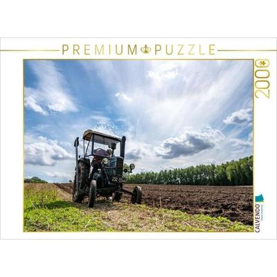 CALVENDO Puzzle Kleiner Bulldog bei der Arbeit | 2000 Teile Lege-Größe 90 × 67 cm Foto-Puzzle für glückliche Stunden