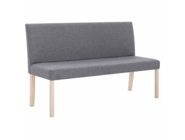 HBBMGYD Sitzbank, 139,5 cm, hellgrau, aus Polyester und massivem Rahmen aus massivem Kiefernholz, gepolsterte Polsterung, verdickter Schaumstoff, einfache Montage, klassischer Stil