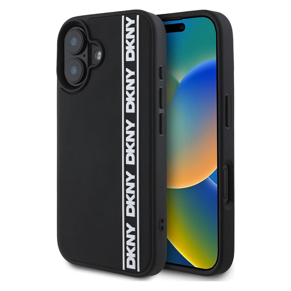 DKNY 3D Rubber Repeat Line Case (Apple iPhone 16) (DKHCP16S3DVSDLK)