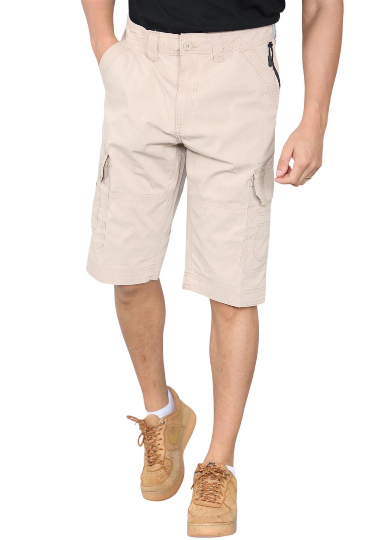 Schnell trocknende Herren-Cargo-Shorts mit mehreren Taschen in Sand