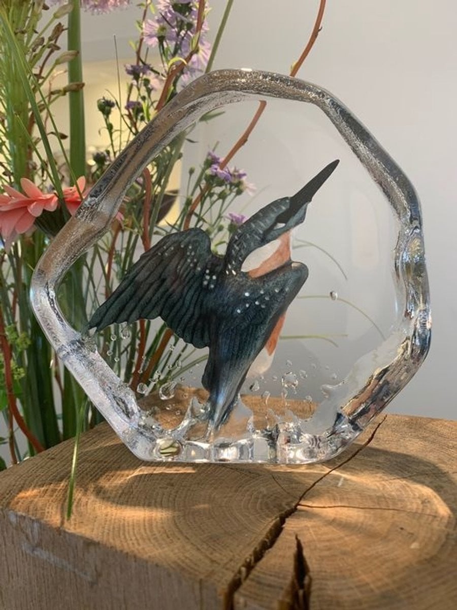 Mats Jonasson IJsvogel - Blauw - Staand decoratie voor binnen