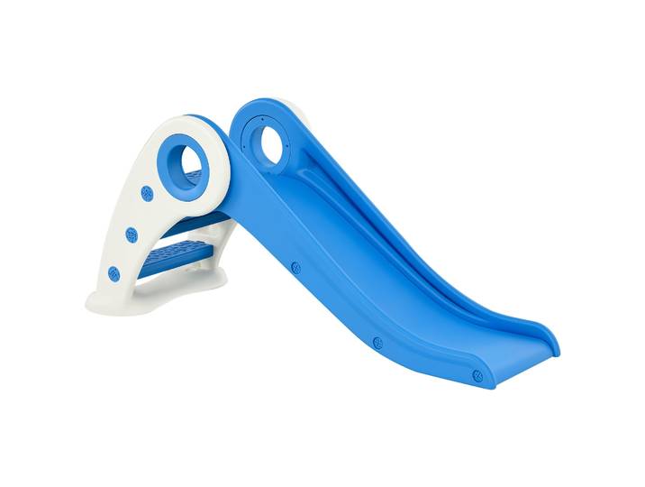 Homcom - Toboggan Enfant Pliable 3 À 6 Ans Usage Intérieur Extérieur Dim. 120l X 50l X 56h Cm Hdpe Bleu
