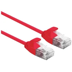 ROLINE UTP DataCenter Patchkabel Kat.6A (Class EA), LSOH, slim, rot, 0,3 m