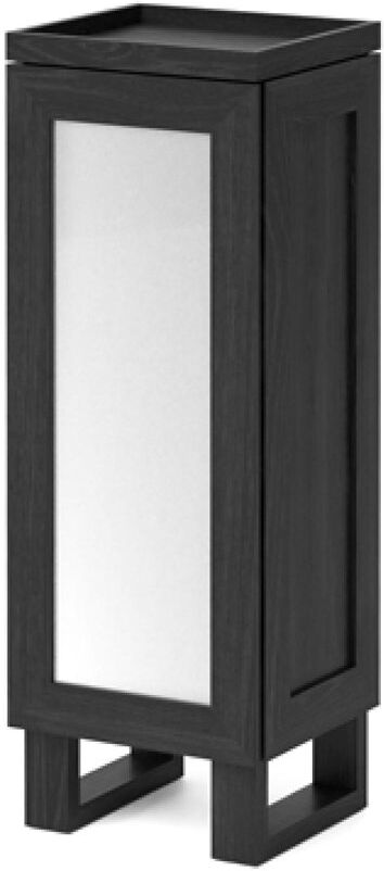 Brayden Studio Mendocino Solid Wood Freestanding Bathroom Cabinet Dark Oak 78cm H X 28cm W X 25cm D