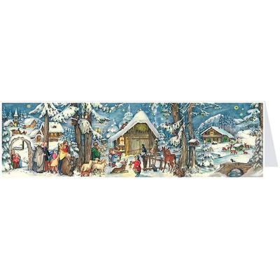 Postkarten- Adventskalender XL 'Weihnachten mit den Tieren'