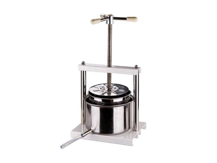 DEMA Entsafter Obstpresse Beerenpresse Saftpresse Weinpresse, 5 Liter, Edelstahl