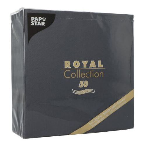 PAPSTAR Servietten schwarz 3-lagig 20,0 x 20,0 cm 50 St.