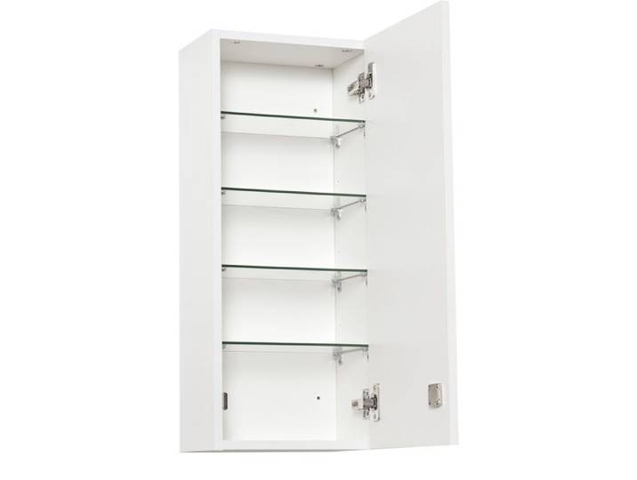 Armoire à pharmacie murale avec serrure 5 niveaux étagères réglables verre 30 x 20 x 70 cm blanc