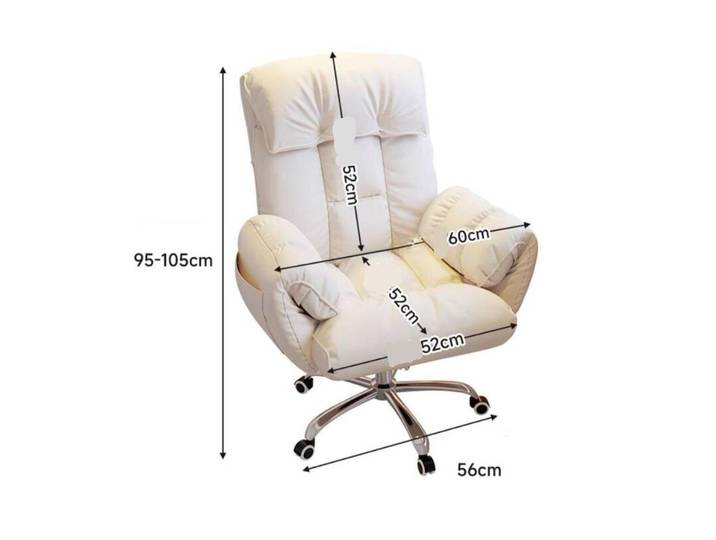 Chaise de bureau, chaise d'ordinateur, support dorsal, poches latérales décoratives, jeu vidéo
