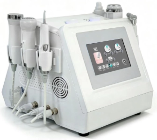 Hightech Combi Hydro 6 em 1: Radiofrequência, Ultrasonidos, peeling ultrassônico, hidrodermoabrasión, martelo frio e spray para a equipa de beleza mais versátil do mercado