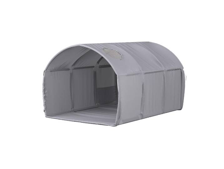 VitaliSpa Tunnelzelt Kubby Grau 100 x 80 cm mit Fenster, Textil, Rund, 100x140 cm, Spielzeug, Kinderzelte