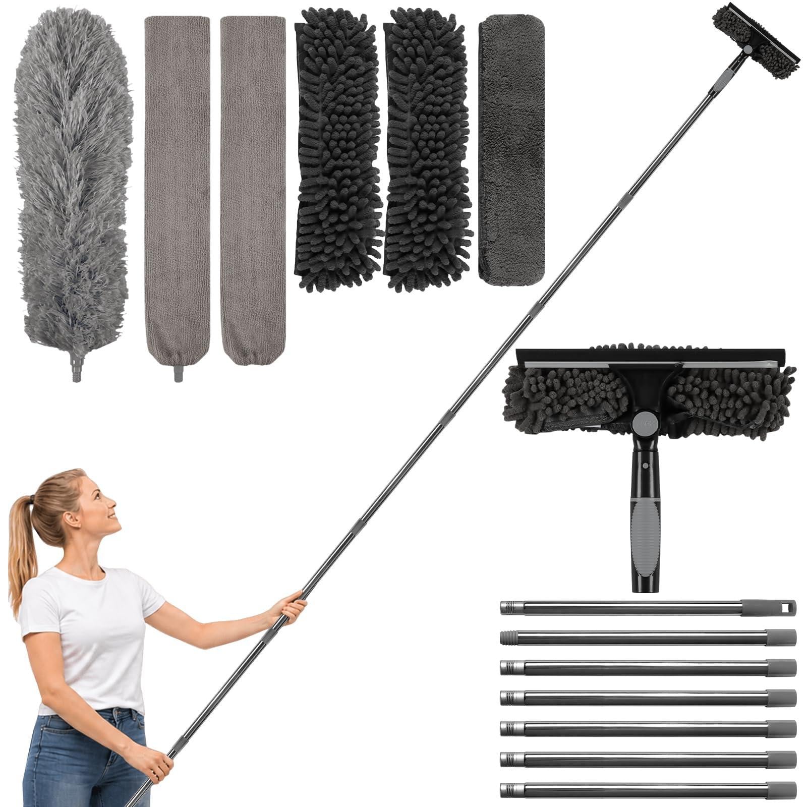 Dripio Telescoop ruitenwisser set 2-in-1, 3,1 meter, grijs