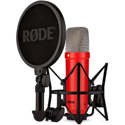RØDE NT1 Signature +XLR-Kabel+Desktop Studio Arm (rot, Bundle), Mikrofon