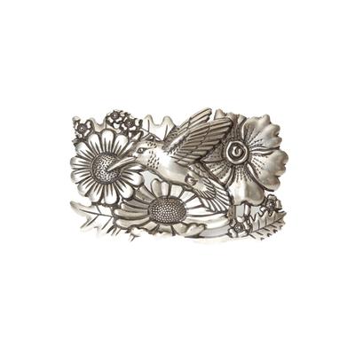 Gürtelschnalle BA98-COLOGNE "BA98-Cologne Accessoires", Damen, silber, Obermaterial: 100% Metall MT., geblümt, Gürtel, 4cm Gürtelschließe zum wechseln