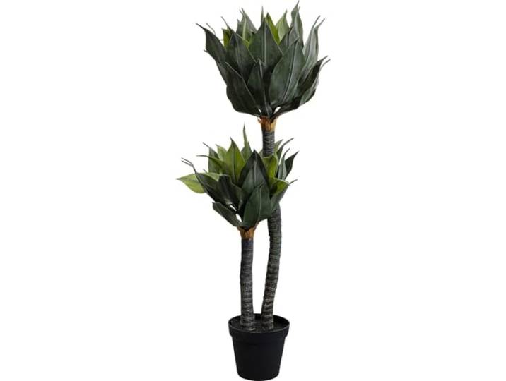 Kare Decoratieve plant Agave, groen, hypoallergeen, onderhoudsvriendelijk, geen pollen of schimmelvorming, decoratief object voor de woonkamer, grote kunstplant, met pot, 120 x 75 x 55 cm (h x b x d)