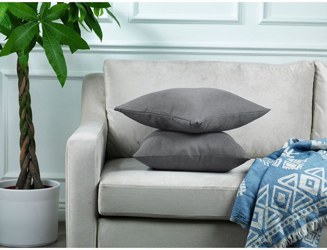 Lilijan Home & Curtain Indoor / Outdoor Rectangular Lumbar Pillow Cover - 1 Pc Light Grey 50 x 50cm