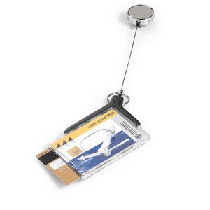 Durable Kartenhalter 830858, De Luxe Pro, mit Jojo, ausziehbar, für 2 Karten, 10 Stück