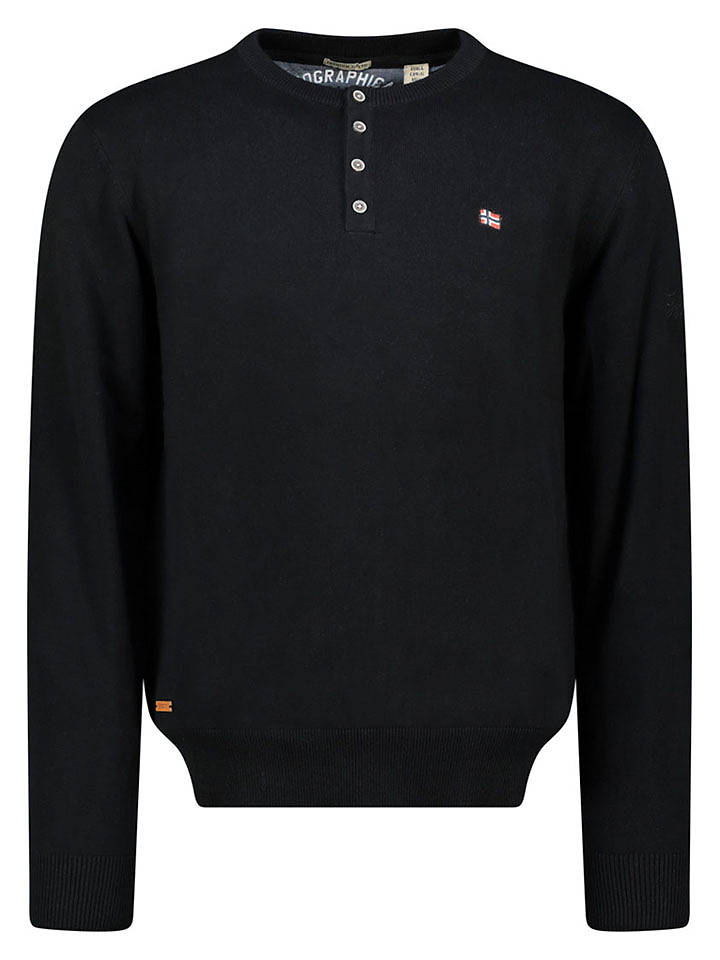 Geographical Norway Pullover "Fraser" in Schwarz - L