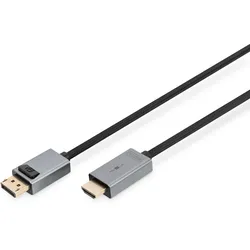 DIGITUS 4K DisplayPort Adapterkabel, DP - HDMI Typ A, 3,0m