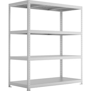 META Weitspannregal 20087014, 4 Metallböden, 500kg Fachlast, silber, (B/H/T) 170 x 197 x 80cm