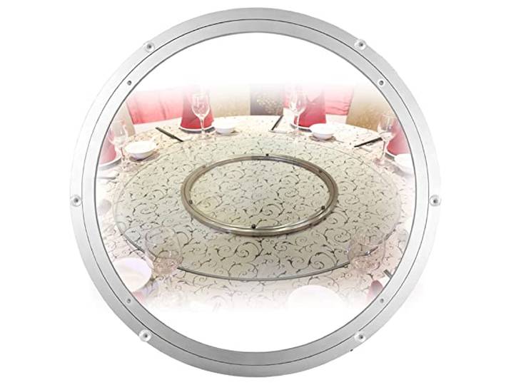 Rund Drehplatte Schwerlast Tischplatte Aluminium Drehlager TV Drehscheibe Ø12-100 Cm Lazy Susan Drehlager Drehteller, Rutschfest, Für Restaurant Esstisch Kuchendekoration TV-Monitorständer(100cm)